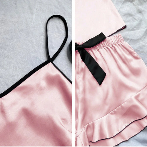Obsidian Phoenix Women's Luxury Satin Pajama Set