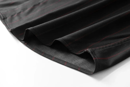 Obsidian Phoenix Luxury Striped Business Shirt - High-End Loose-Fit Men’s Casual Dress Shirt in Sizes Up to 8XL