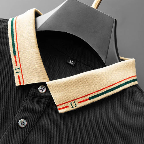 Obsidian Phoenix Luxury Polo Shirt - High-End Casual Loose Men’s Polo Shirt in Sizes Up to 8XL