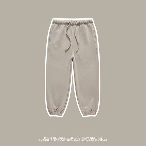 Obsidian Phoenix Luxury Kids' 365gsm Fleece Sweatpants - Unisex Warm Loose-Fit Drawstring Joggers for Boys and Girls