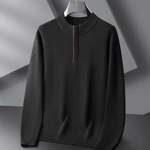 Obsidian Phoenix Luxury Zipper Collar Sweater