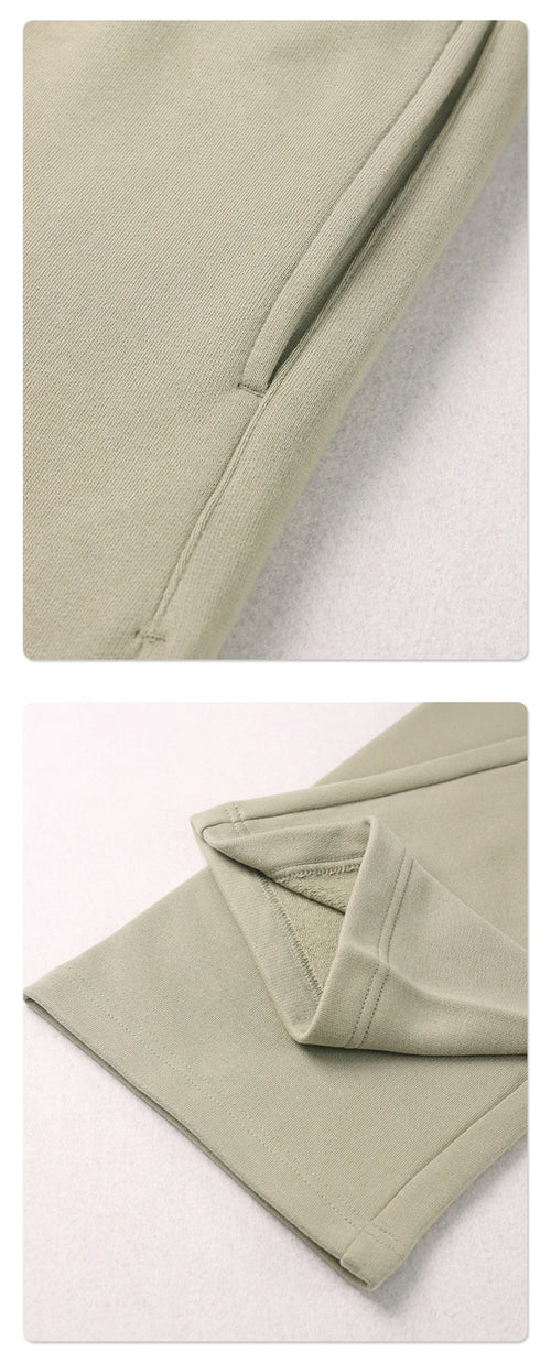 Obsidian Phoenix Unisex Luxury Loose Straight Pants - 365gsm Solid Drawstring Trousers