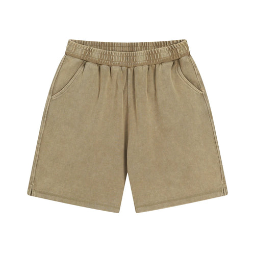 Obsidian Phoenix Unisex Luxury Batik Washed Shorts - 400gsm High Street Knee-Length Cotton Shorts