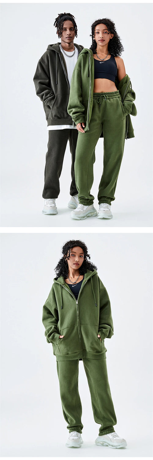 Obsidian Phoenix Luxury 350gsm Fleece Sweatpants - Unisex Casual Loose-Fit Warm Joggers in 18 Colors