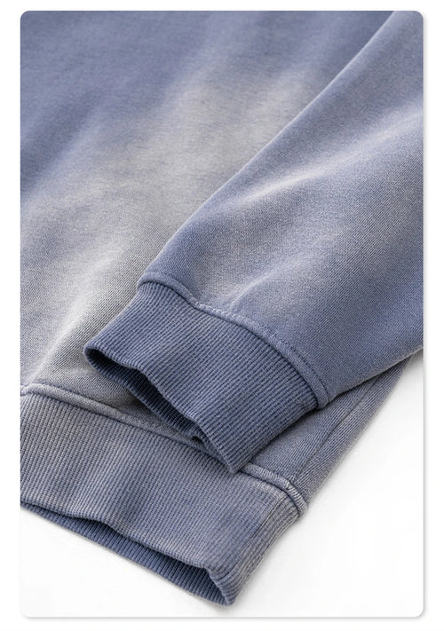 Obsidian Phoenix Unisex Luxury Monkey Washed Fleece Sweatshirt - 332gsm Vintage Loose-Fit Knitted O-Neck Pullover