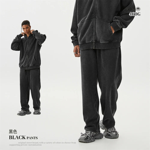 Obsidian Phoenix LuxuryWashed Fleec Hoodie - Oversized Sleeve 355gsm Winter Pullover
