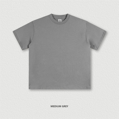 Obsidian Phoenix Unisex Luxury Heavyweight T-Shirt - 345gsm Solid Loose-Fit 100% Cotton Basic Tee