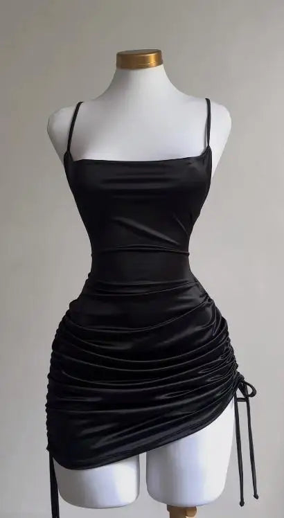 Obsidian Phoenix Women's Luxury Halter Lace-Up Dress