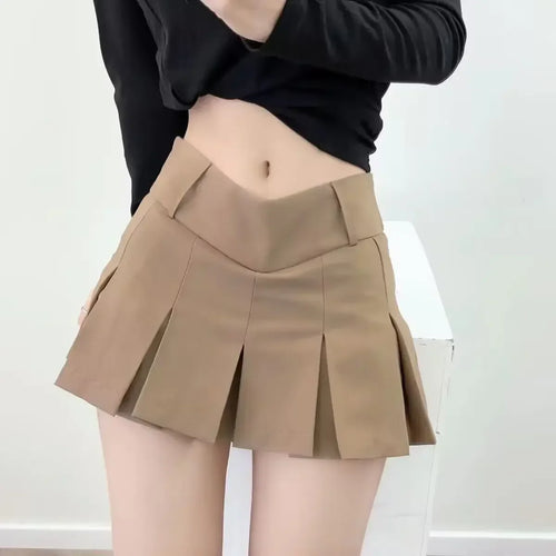 Celestial Comfort V-Waist Pleated Mini Skirt - Celestial Comfort Clothing