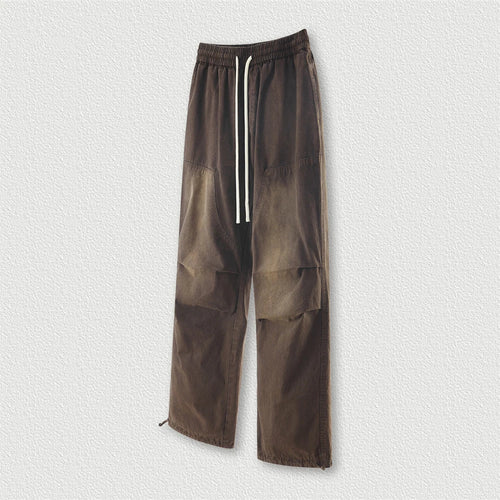 Obsidian Phoenix Unisex Luxury Monkey Washed Cotton Jogger Pants - 270gsm Loose-Fit High Street Cargo Trousers