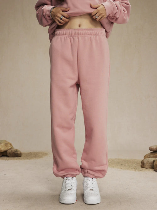 Obsidian Phoenix Unisex Luxury Solid Fleece Sweatpants - 400gsm Basic Loose-Fit Warm Joggers