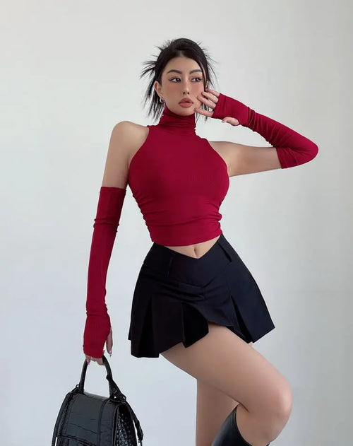 Celestial Comfort Turtleneck Crop Top - Oversleeve, Slim Fit Streetwear Tee - Celestial Comfort Clothing