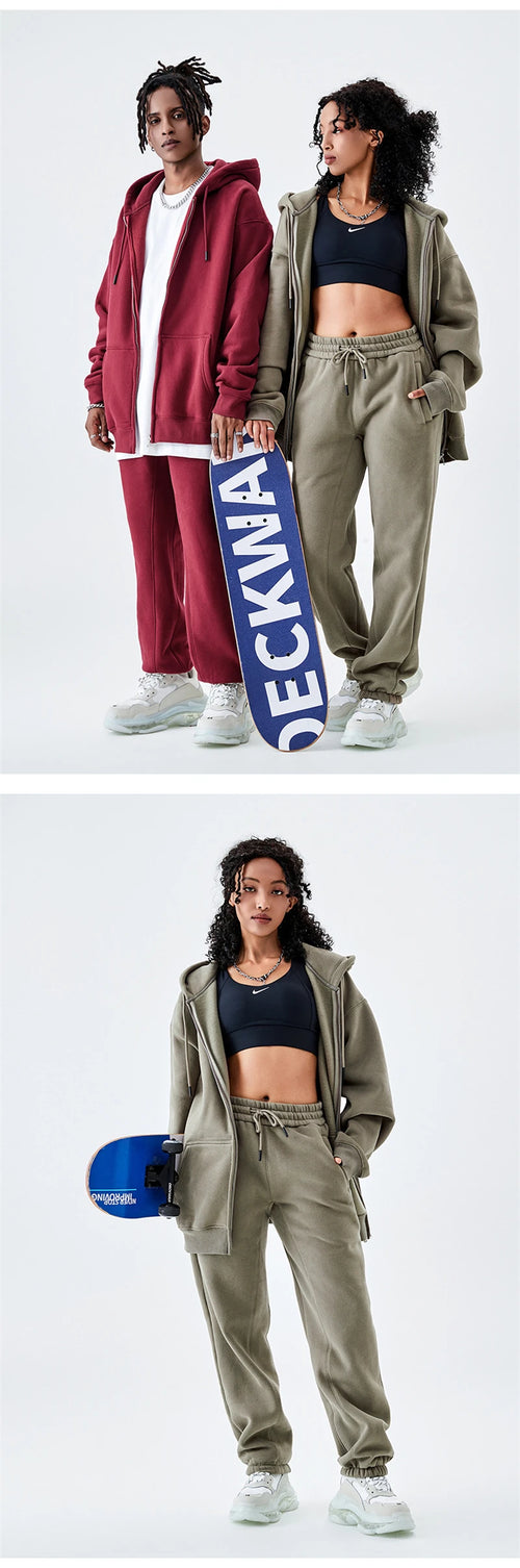 Obsidian Phoenix Luxury 350gsm Fleece Sweatpants - Unisex Casual Loose-Fit Warm Joggers in 18 Colors