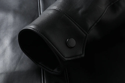 Obsidian Phoenix Luxury Business Casual Leather Jacket - High-End Loose-Fit Men’s Leather Coat in Sizes Up to 8XL
