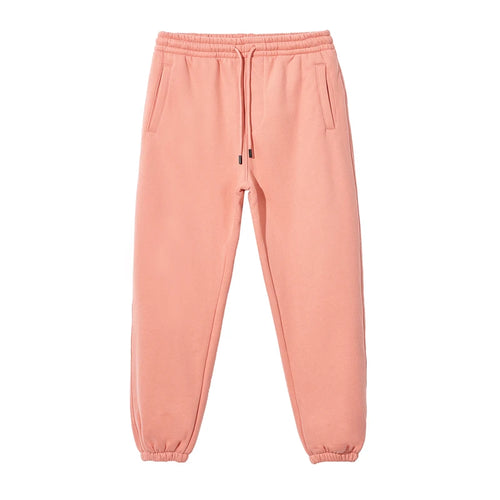 Obsidian Phoenix Unisex Luxury Fleece Sweatpants - 360gsm Loose-Fit Knitted Solid Tracksuit Pants