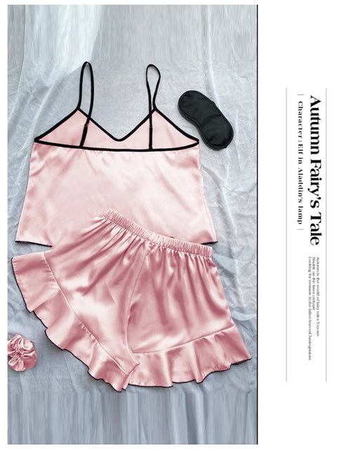 Obsidian Phoenix Women's Luxury Satin Pajama Set