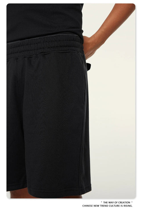 Obsidian Phoenix Unisex Luxury Quick-Dry Shorts - 280gsm Loose-Fit Breathable Solid Shorts
