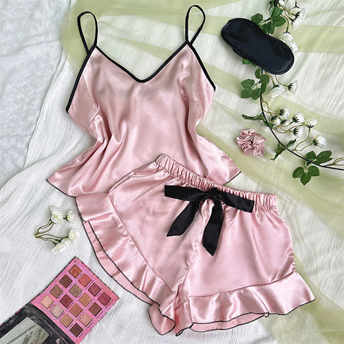 Obsidian Phoenix Women's Luxury Satin Pajama Set