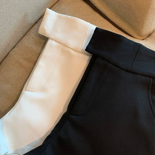 Celestial Comfort High-Waisted A-Line Shorts - Black Slim Fit, Harajuku-Inspired Hot Girl Casual Wear - Celestial Comfort Clothing