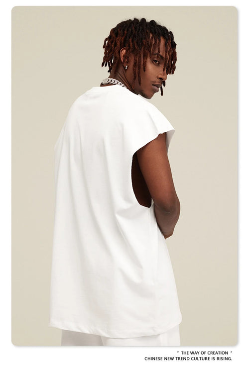 Obsidian Phoenix Unisex Luxury Heavyweight Cotton Tank Top - 305gsm High Street Sleeveless Tee