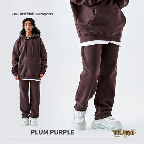 Obsidian Phoenix Luxury 350gsm Fleece Sweatpants - Unisex Casual Loose-Fit Warm Joggers in 18 Colors