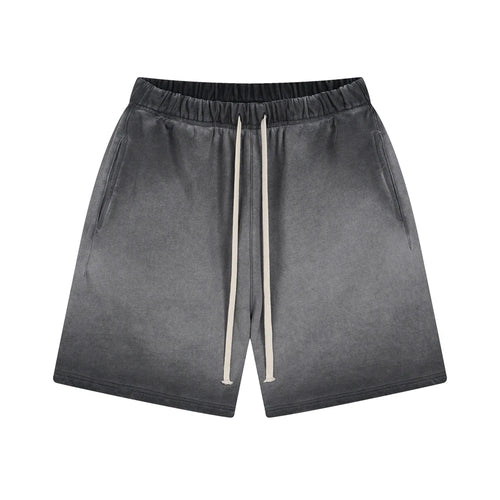 Obsidian Phoenix Unisex Luxury Batik Washed Shorts - 430gsm Heavyweight Loose-Fit 100% Cotton Pants