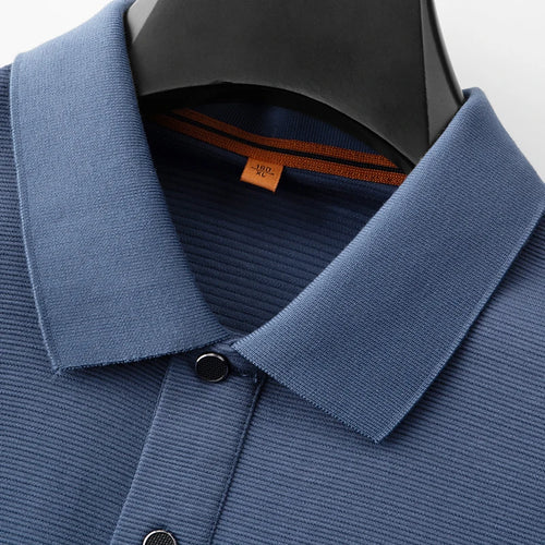 Obsidian Phoenix Luxury England Style Polo Shirt - High-End Loose-Fit Men’s Shirt in Sizes Up to 8XL
