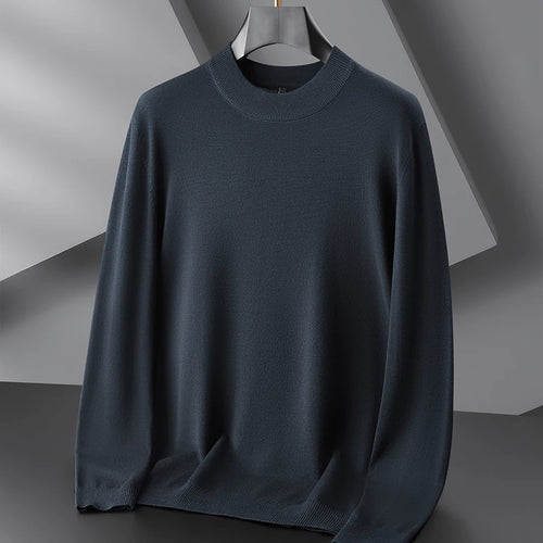 Obsidian Phoenix Luxury Cashmere Sweater - High-End Soft Warm Business Casual Pullover for Men in Sizes Up to 8XL
