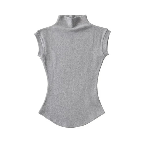 Obsidian Phoenix Women's Luxury Sleeveless Turtleneck Top