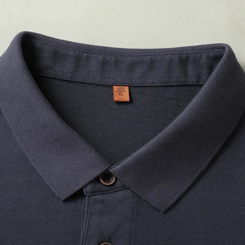 Obsidian Phoenix Luxury 100% Cotton Shirt - High-End Long Sleeve Striped Men’s Polo Shirt in Sizes Up to 8XL
