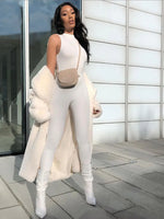 Obsidian Phoenix Women's Luxury Slim Pencil Jumpsuit - Sleeveless Sporty Activewear for All Seasons
