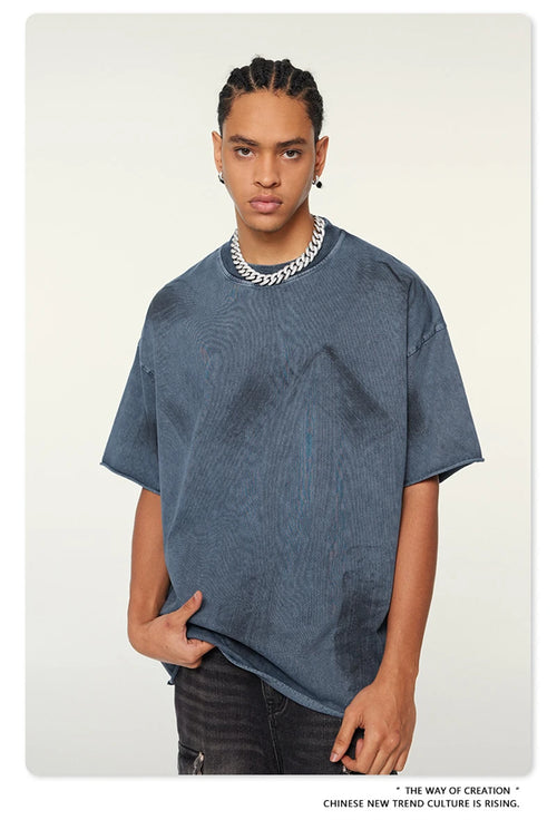 Obsidian Phoenix Unisex Luxury Paint Washed T-Shirt - 310gsm Vintage High Street Cotton Tee