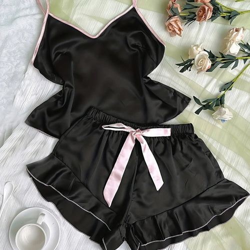 Obsidian Phoenix Women's Luxury Satin Pajama Set