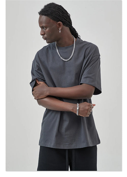 Obsidian Phoenix Unisex Luxury Cotton T-Shirt - 275gsm High Street Oversized No-Shrink Solid Tee