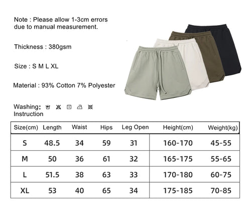 Obsidian Phoenix Unisex Luxury Solid Cotton Shorts - High Street Side-Slit Knee-Length Shorts