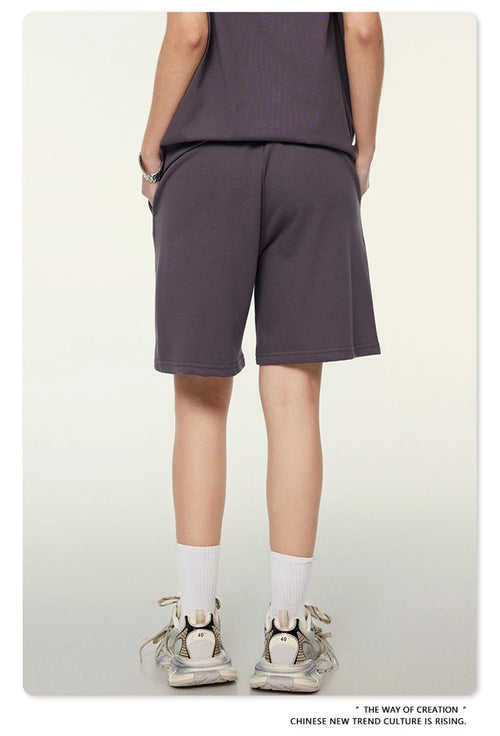 Obsidian Phoenix Unisex Luxury Quick-Dry Shorts - 280gsm Loose-Fit Breathable Solid Shorts