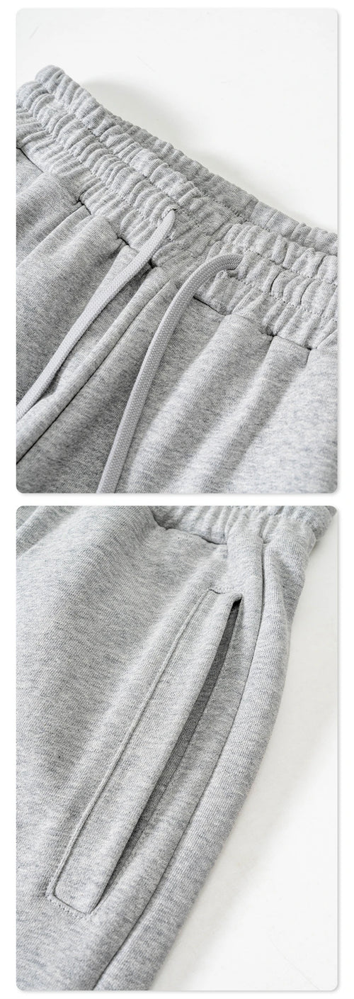 Obsidian Phoenix Unisex Luxury 100% Cotton Pants - 380gsm Oversized Straight-Leg Loose Trousers