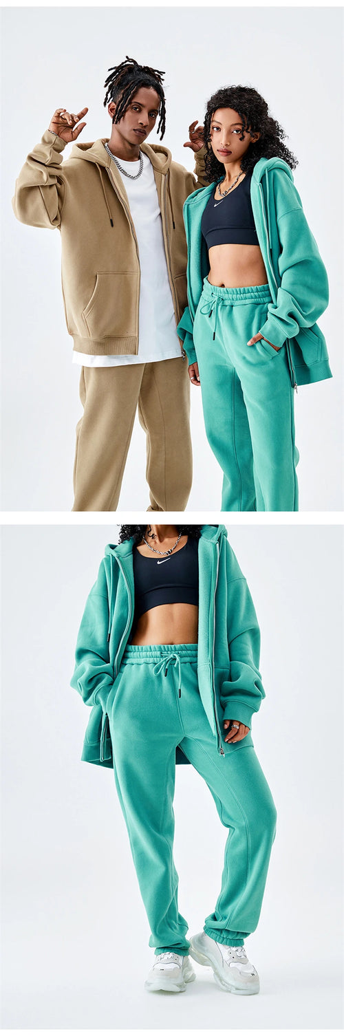 Obsidian Phoenix Luxury 350gsm Fleece Sweatpants - Unisex Casual Loose-Fit Warm Joggers in 18 Colors