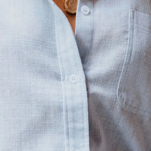Celestial Comfort Casual Cotton Linen Shirt - Celestial Comfort Clothing