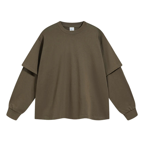 Obsidian Phoenix Unisex Luxury 2-Piece T-Shirt - 305gsm 100% Cotton Solid Full-Sleeve O-Neck Tee