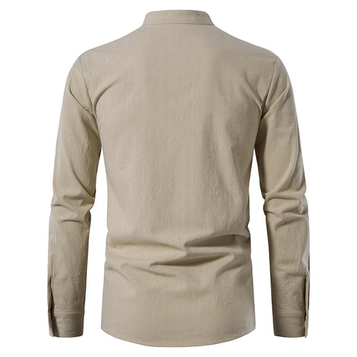 Celestial Comfort New Cotton Linen Long Sleeve Shirt - Celestial Comfort Clothing