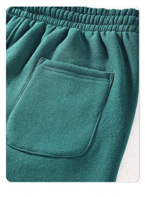 Obsidian Phoenix Unisex Luxury Fleece Sweatpants - 360gsm Loose-Fit Knitted Solid Tracksuit Pants