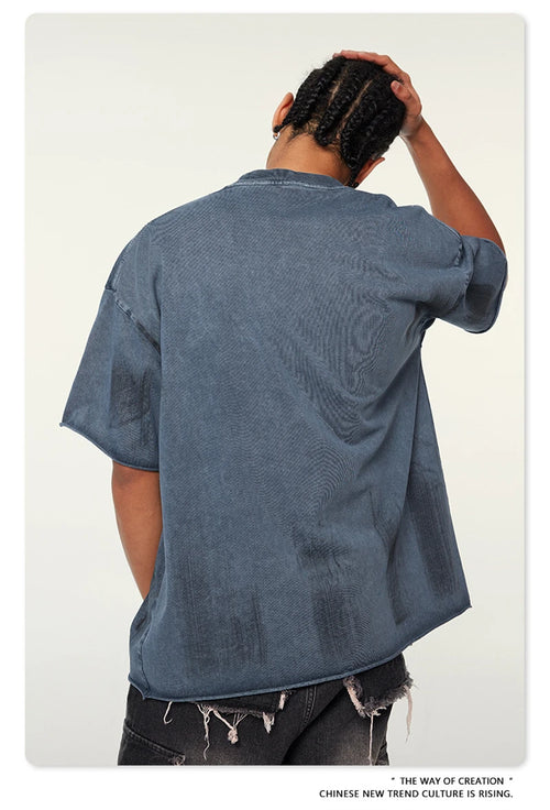 Obsidian Phoenix Unisex Luxury Paint Washed T-Shirt - 310gsm Vintage High Street Cotton Tee