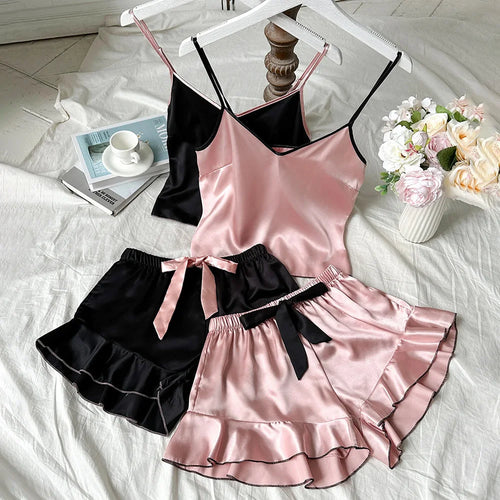 Obsidian Phoenix Women's Luxury Satin Pajama Set