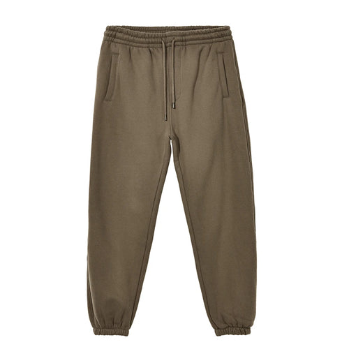 Obsidian Phoenix Unisex Luxury Fleece Sweatpants - 360gsm Loose-Fit Knitted Solid Tracksuit Pants