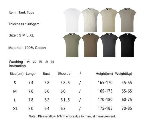 Obsidian Phoenix Unisex Luxury Heavyweight Cotton Tank Top - 305gsm High Street Sleeveless Tee