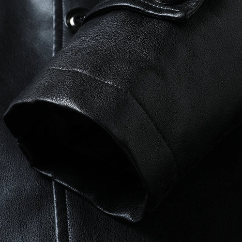 Obsidian Phoenix Luxury Business Casual Leather Blazer - High-End Loose-Fit Men’s Jacket in Sizes Up to 8XL