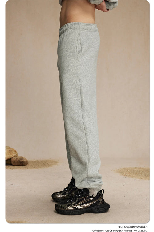 Obsidian Phoenix Unisex Luxury Solid Fleece Sweatpants - 400gsm Basic Loose-Fit Warm Joggers