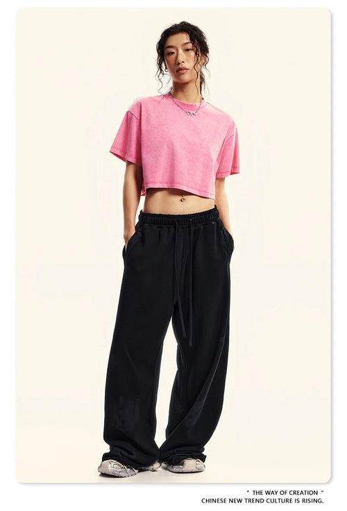 Obsidian Phoenix Luxury Women's Washed Crop T-Shirt