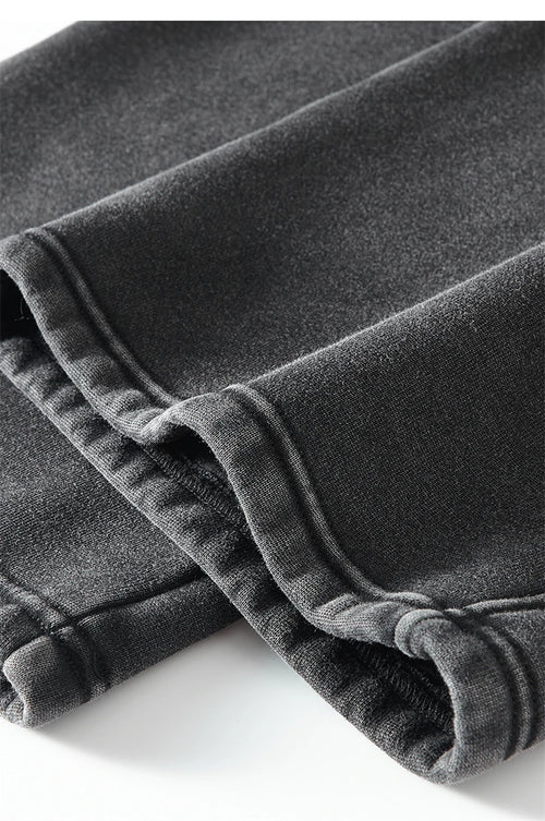 Obsidian Phoenix LuxuryWashed Fleec Hoodie - Oversized Sleeve 355gsm Winter Pullover